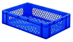 (obrázek pro) Plastová přepravka 600x400x145 mm - perforovaná, modrá